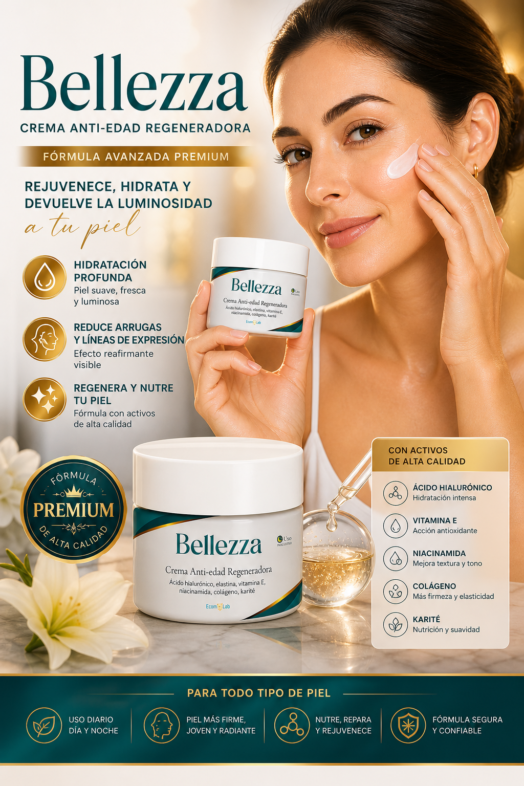 Bellezza Crema Facial anti edad
