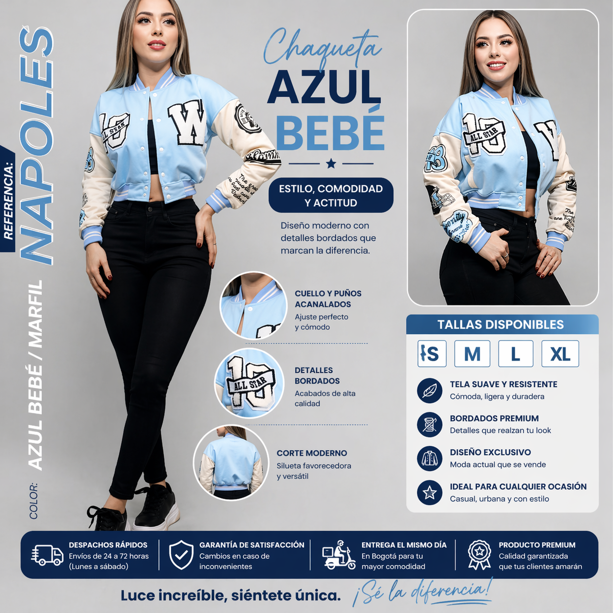 Chaqueta beisbolera de dama N01