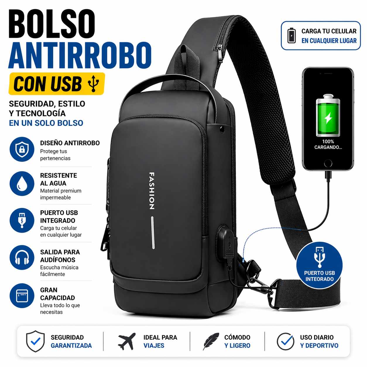 BOLSO ANTIROBO MANOS LIBRES