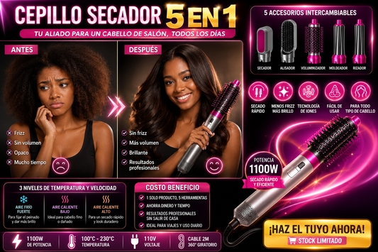 Cepillo 5 en 1 Estilo Dyson