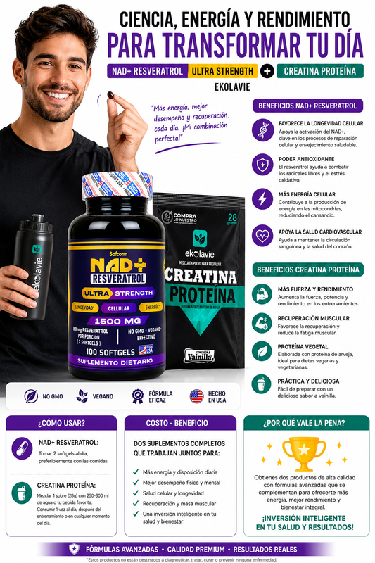Nad Resveratrol con Proteina Creatina