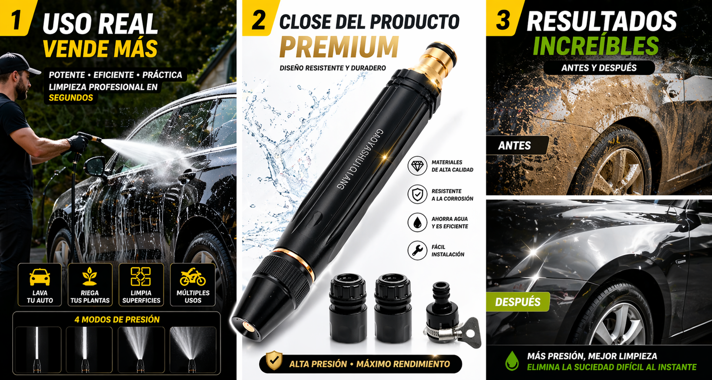 Amplificador fuerza manguera Boquilla