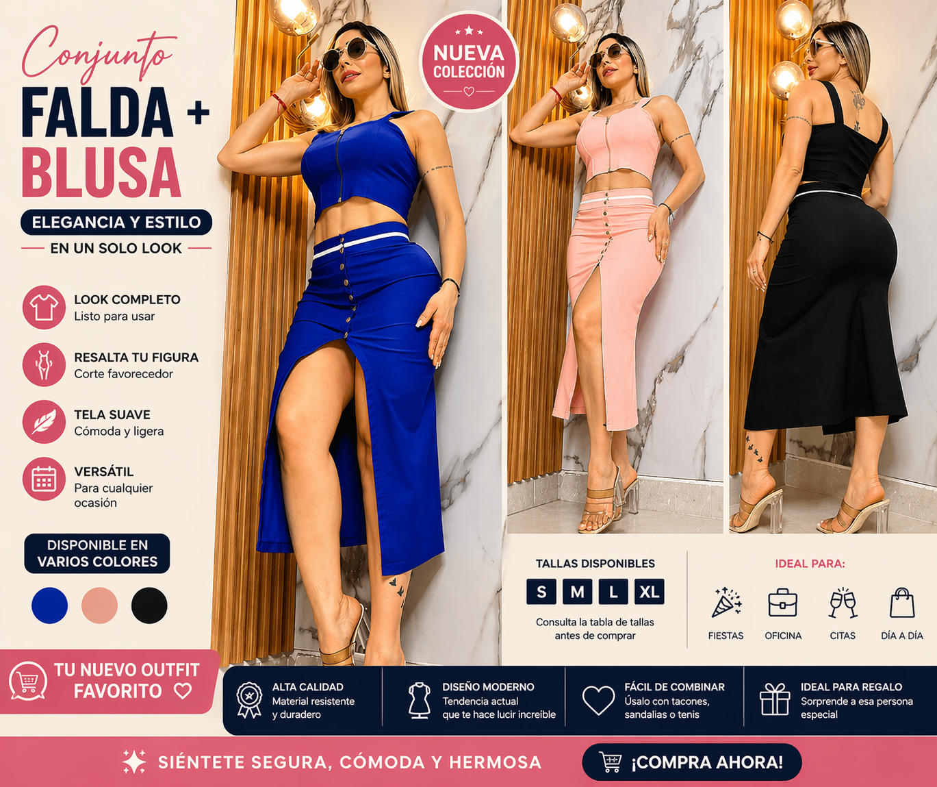 Conjunto  Falda y blusa 2132